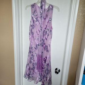 Petite Sophisticate Purple Floral Dress